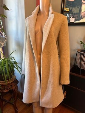 Fashion Nova Women's Tan Open-Front Trench Coat